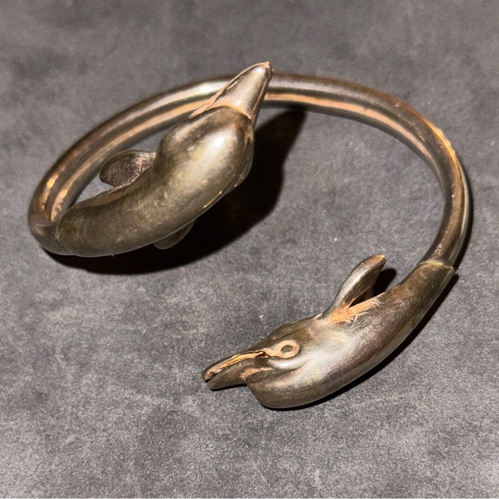 VTG Sterling Dolphin Bypass Bracelet